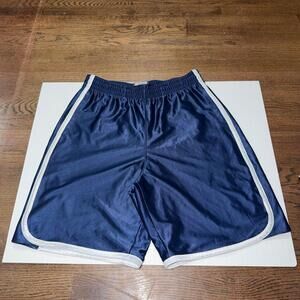 Slade Wilder Baggy Dazzle Athletic Hoop Shorts Navy Blue Vintage Y2K 90s Rare LG